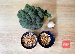 干贝虾米炒西兰花的做法图解1