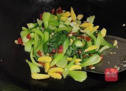 玉米笋炒上海青的做法图解10