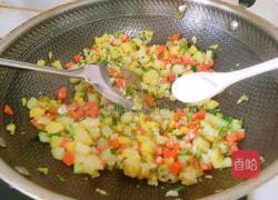 槐花菠萝炒饭的做法图解12