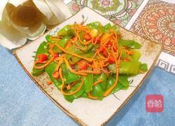 虫草花炒荷兰豆的做法图解1