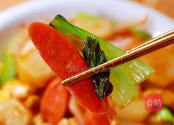 火腿肠鸡蛋炒年糕的做法图解15