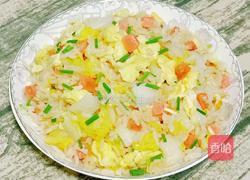 娃娃菜火腿蛋炒饭的做法图解15
