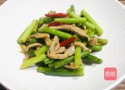 蒜苔炒肉的做法图解10