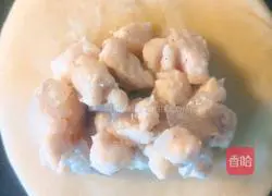 Illustration of how to make air fryer version (water puff pastry) chicken pie 15