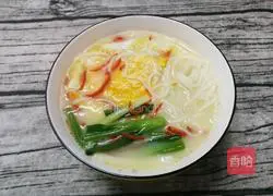 Illustration of how to make fish soup noodles 13