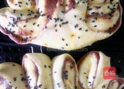 空气炸锅版（佛手豆沙面包）的做法图解9