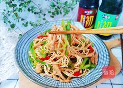青椒肉丝凉拌面的做法图解14