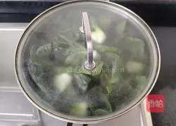 Illustration of how to stir-fry Ningxia green vegetables 4