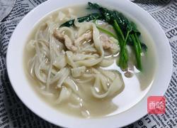 红薯叶肉丝汤面-神奇的面粉的做法图解14