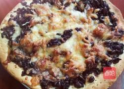 红豆葡萄干芝士披萨的做法图解11