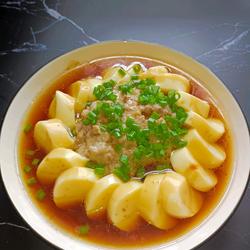 玉子豆腐蒸肉末的做法[图]