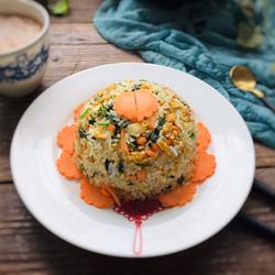 苹果鸡蛋炒饭的做法[图]