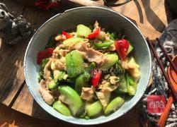 青红辣椒丝瓜炒肉的做法图解10