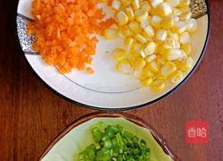 胡萝卜玉米蒸肉饼的做法图解3