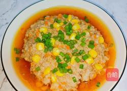 胡萝卜玉米蒸肉饼的做法图解8