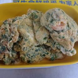 农场鸡蛋荠菜虾仁饼的做法[图]