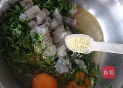 农场鸡蛋荠菜虾仁饼的做法图解5