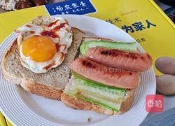 鸡蛋火腿肠三明治的做法图解5