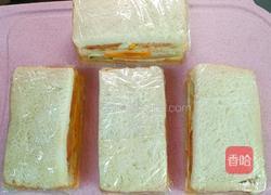 鸡蛋火腿三明治的做法图解16