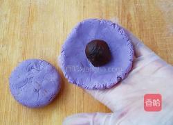 紫薯豆沙饼的做法图解5