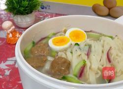肉丸鸡蛋手擀面的做法图解12