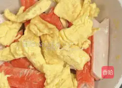 Illustration of how to make crab-flavored eggs 4