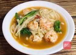 青菜虾仁汤面的做法图解7