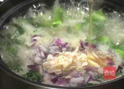 莴笋叶虾皮汤饭的做法图解7