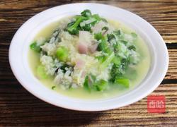 莴笋叶虾皮汤饭的做法图解8