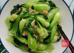 猪油渣炒小棠菜的做法图解10