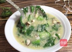 小白菜香菇粥的做法图解9