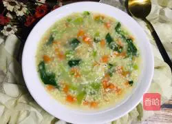 Illustration of how to make carrot and millet porridge 10