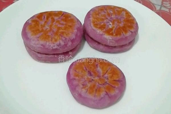苏子馅紫薯酥饼