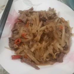 萝卜丝炒牛肉的做法[图]