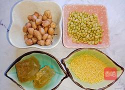 花生黄豆小米豆浆的做法图解1