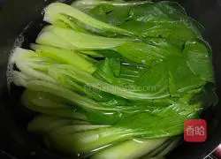 Illustration of how to make garlic Shanghai greens 4