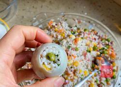 五彩咸蛋糯米饭的做法图解2