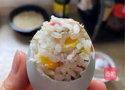 五彩咸蛋糯米饭的做法图解4