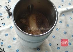 暖暖的奇亚籽椰香黑米布丁的做法图解5