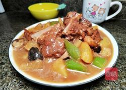 白萝卜烧边排骨的做法图解11