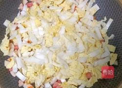 娃娃菜丸子炒饭的做法图解6