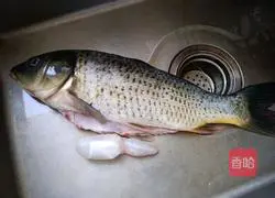 Illustration of how to make peacock fish with open tail 1