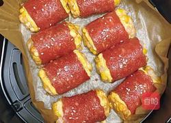 芝士培根虾滑卷 空气炸锅的做法图解6