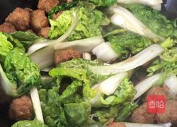 枸杞菊花菜烧圆子的做法图解5