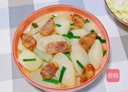 腊肠炒棒菜头的做法图解12