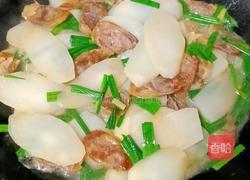 腊肠炒棒菜头的做法图解11