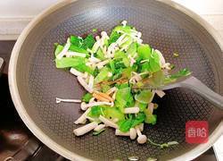 白玉菇炒油菜的做法图解10