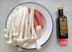 海鲜菇炒火腿肠的做法图解2