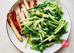 蒜苔肉沫炒香干的做法图解3
