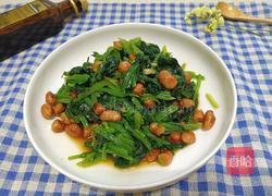 花生拌菠菜的做法图解1
